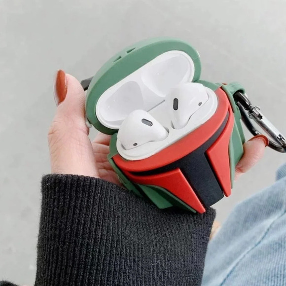🆕 Mandalorian Boba Fett Silicone AirPod Case - Picture 2 of 5